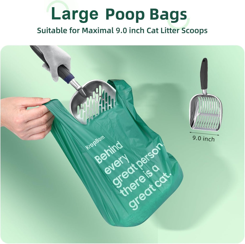 125 Count Large Unscented Cat Poop Bags with Handles I8754