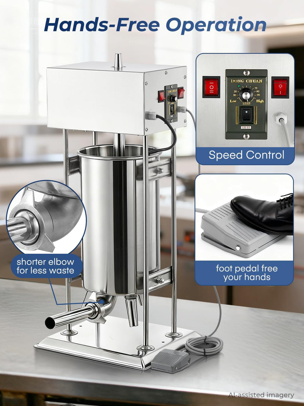 33LBS Stainless Steel Sausage Stuffer R9440