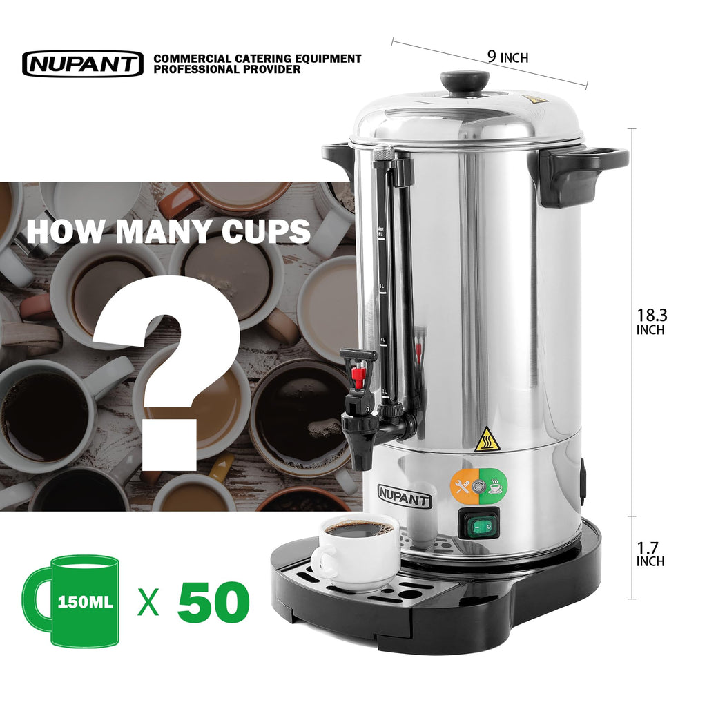 50 Cup Coffee Urn and 12-Cup Commercial Drip Coffee Maker with 2 Carafes F715892