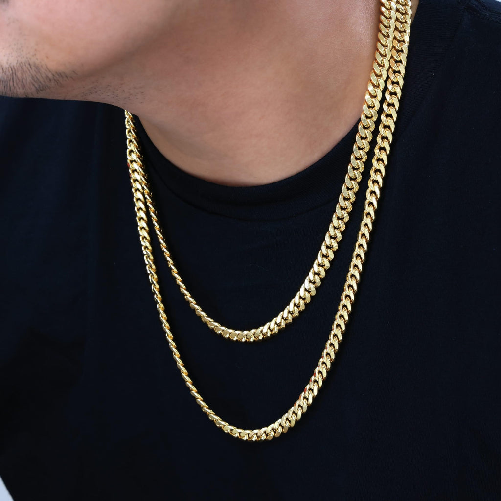 10K Yellow Gold Cuban Link Chain Necklace S671969