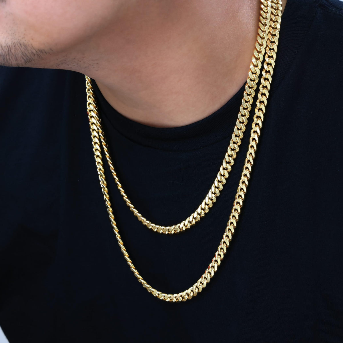 10K Yellow Gold Cuban Link Chain Necklace S671969