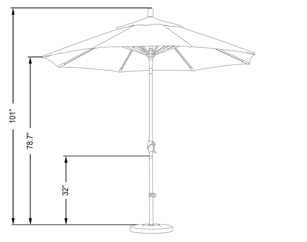 9' Round Aluminum Market Patio Umbrella X87017