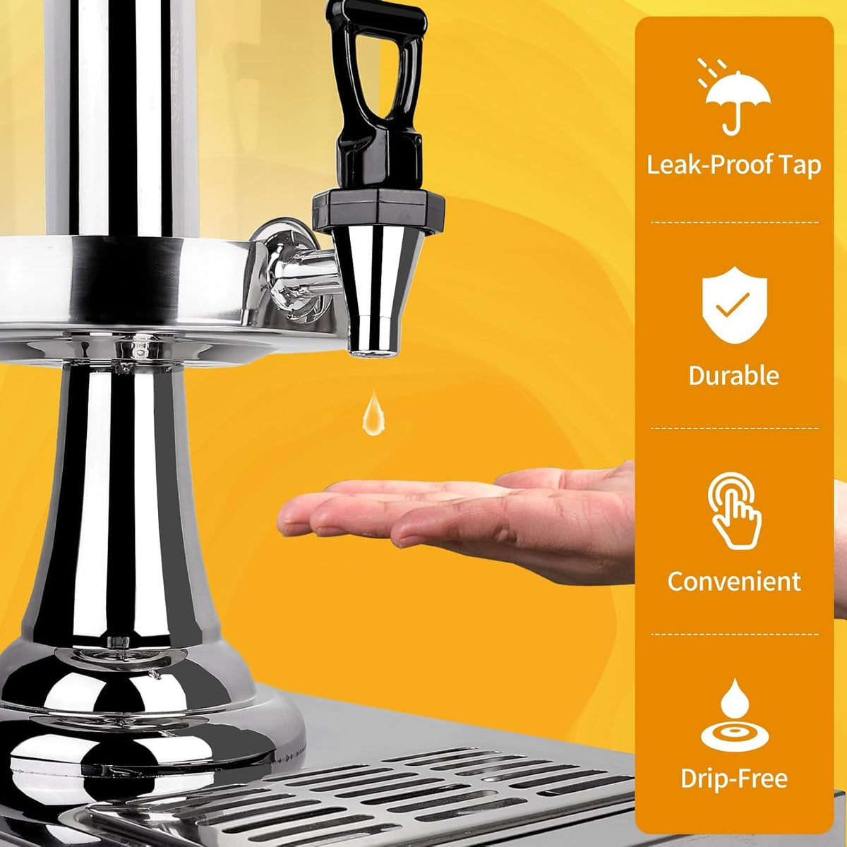 Stainless Steel Beverage Dispenser with Stand R387605