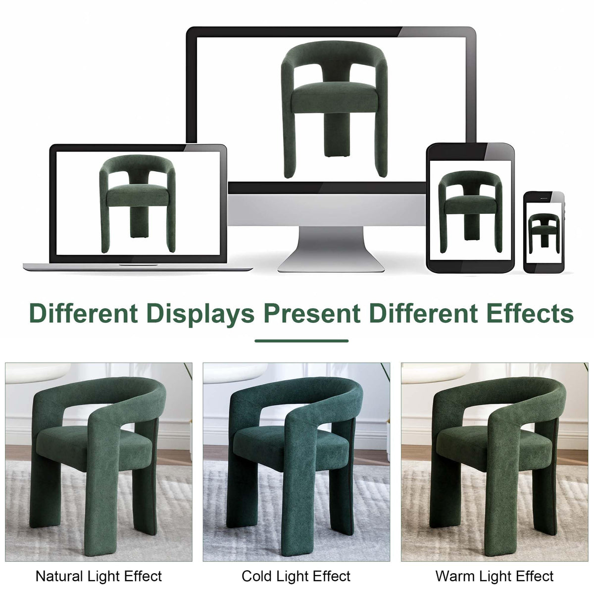 Green Upholstered Dining Chairs Set of 2 Q94635