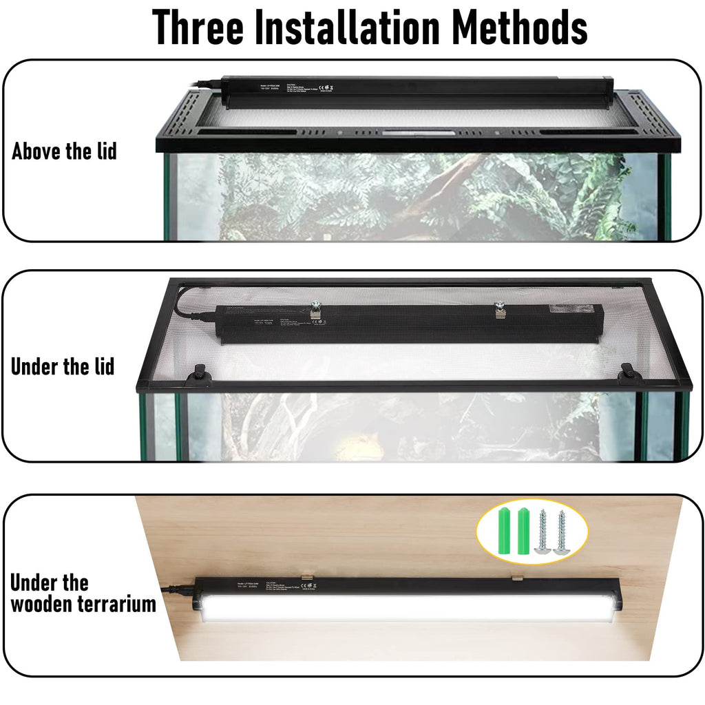 8W T5 UVB Reptile Light Fixture with Bulb 12inch T804