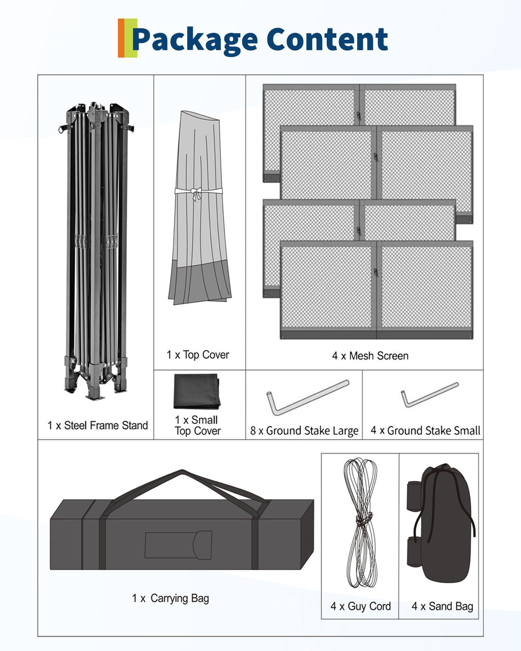 13x13FT Pop Up Gazebo with Mosquito Netting, Grey R686