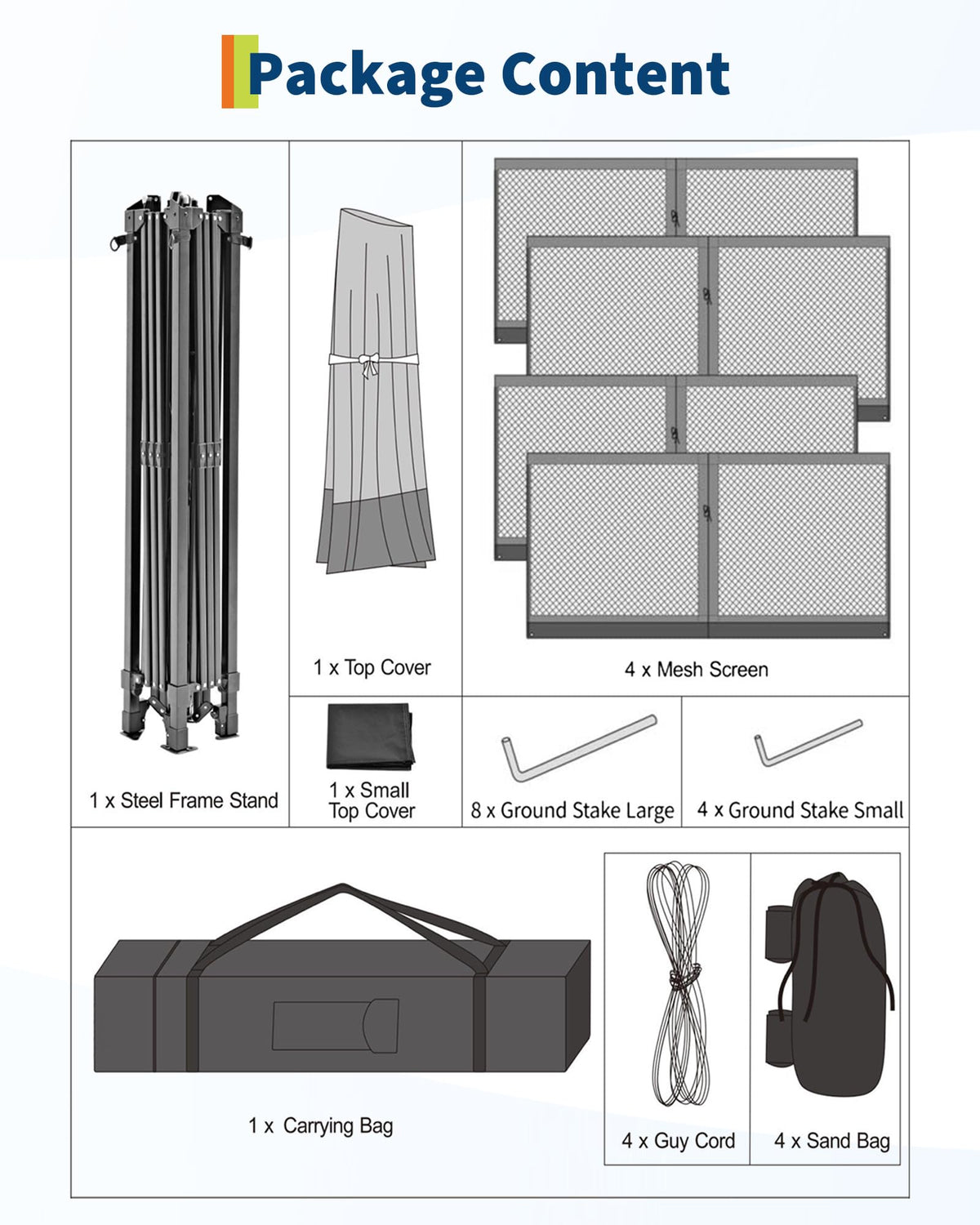 13x13FT Pop Up Gazebo with Mosquito Netting, Grey R686