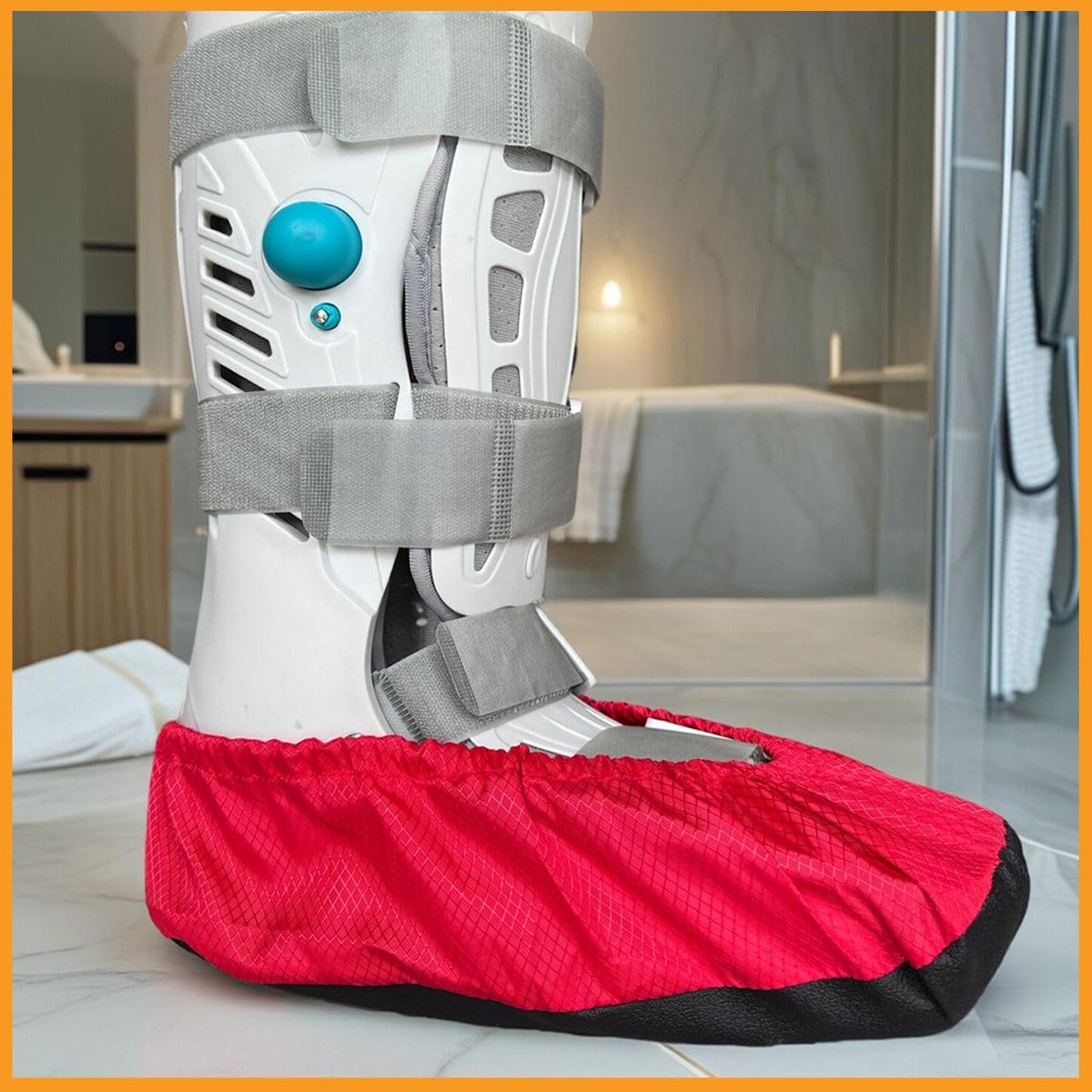 Walking Boot Covers 2 pcs Waterproof Anti-slip Washable Large G7381