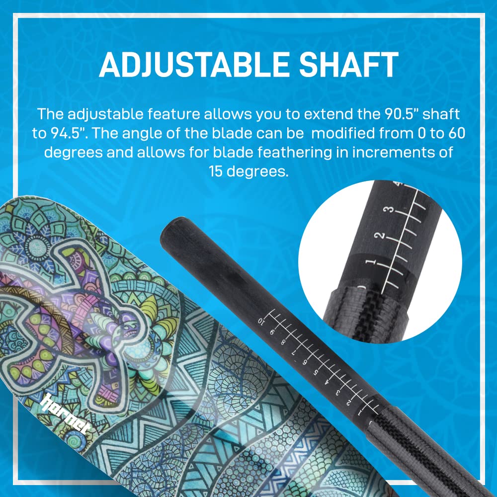 Fiberglass Kayak Paddle 90.5 inches Adjustable Carbon Fiber Shaft A90627