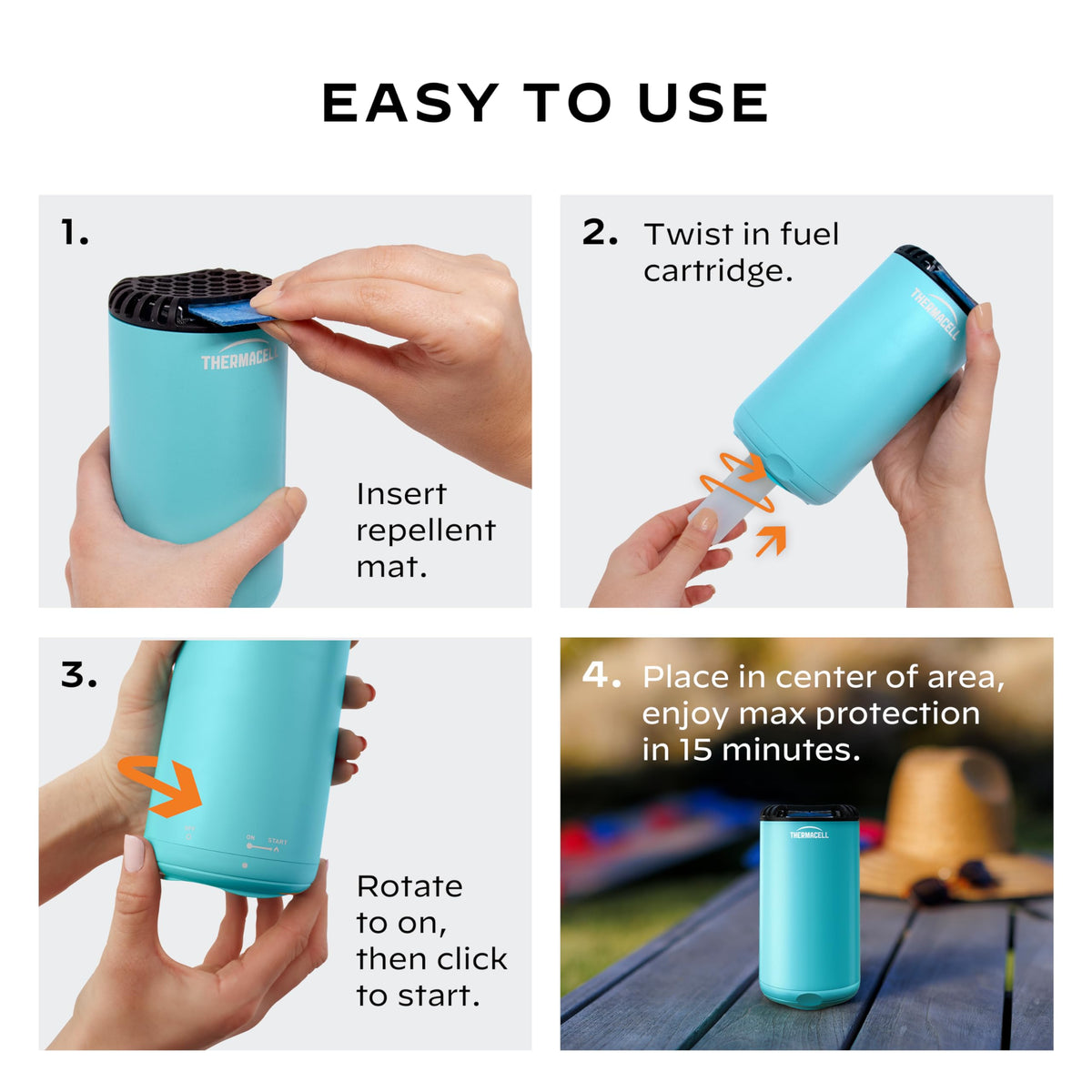 Mosquito Repeller with 24-Hour Refill & 6 Repellent Mats J871