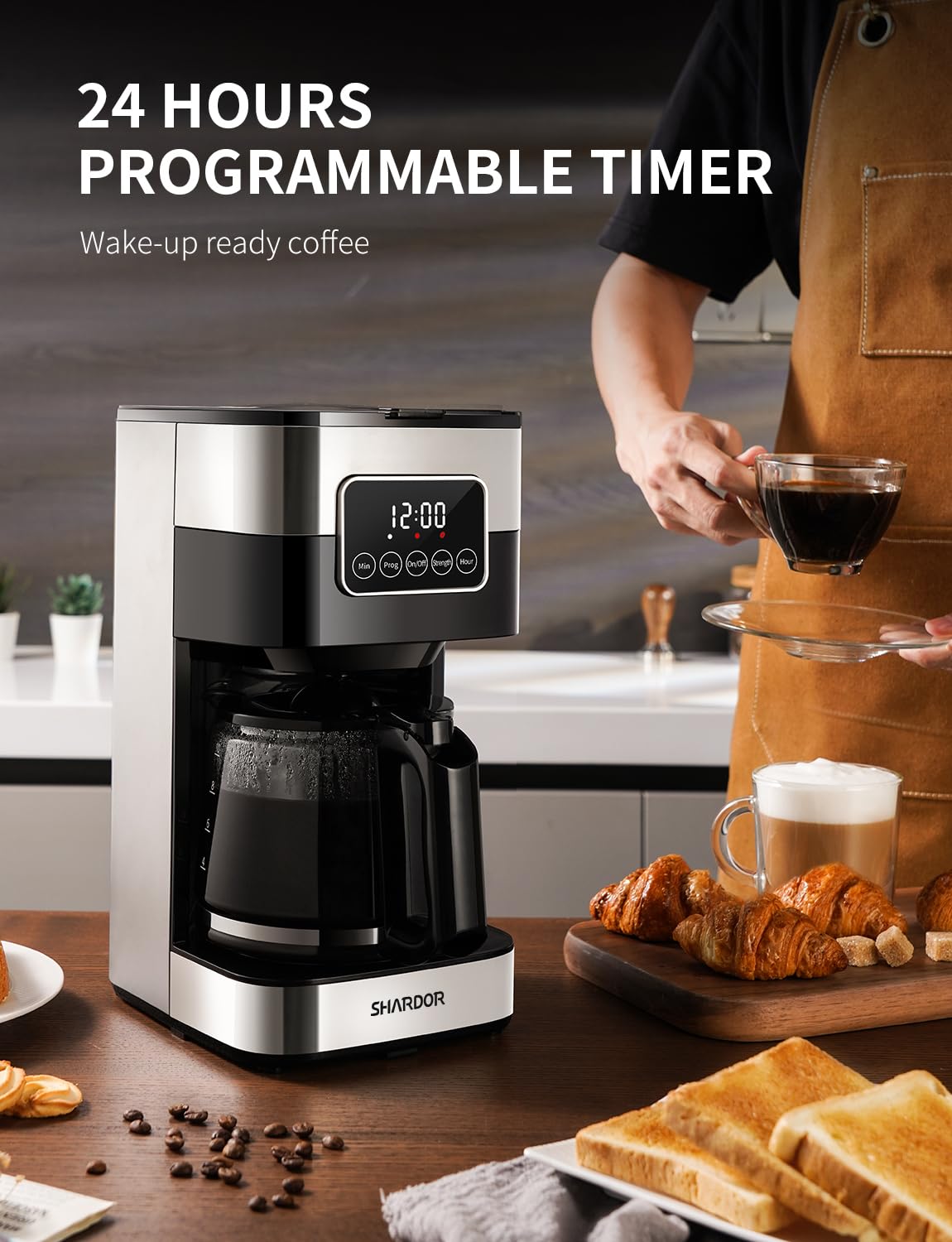 10-Cup Programmable Drip Coffee Maker with Permanent Filter K1587