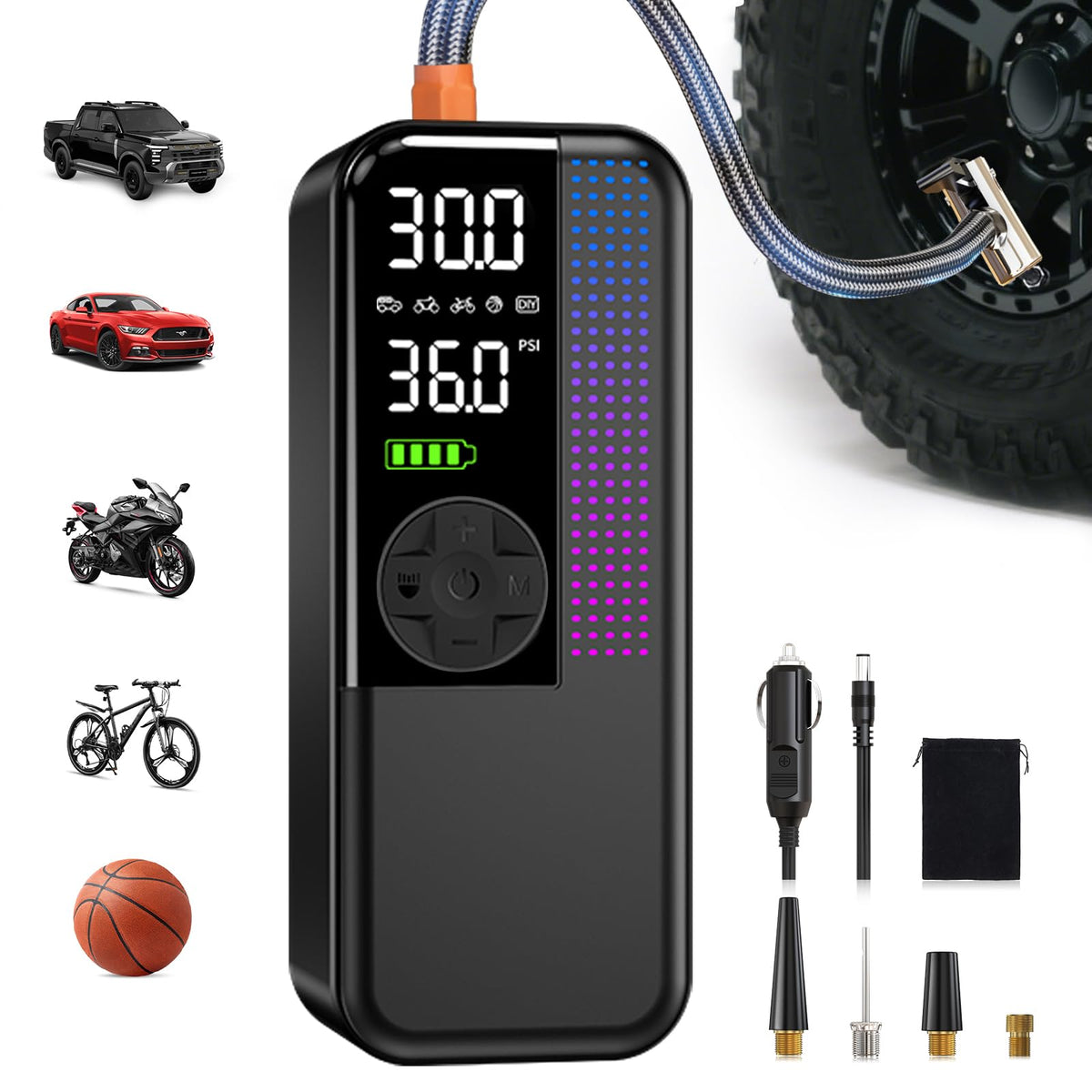 150PSI Portable Cordless Tire Inflator Air Compressor P59133