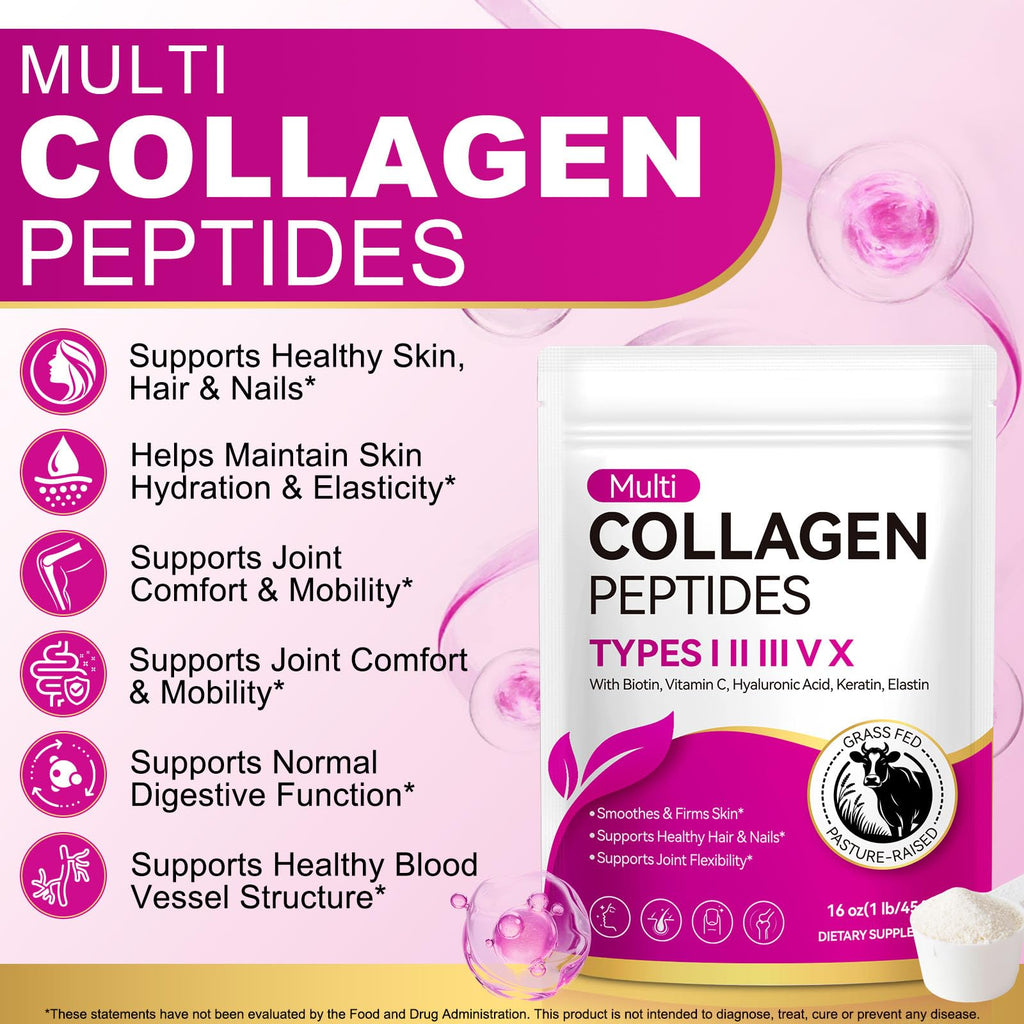 Unflavored Hydrolyzed Collagen Peptides Powder 16 OZ K732182