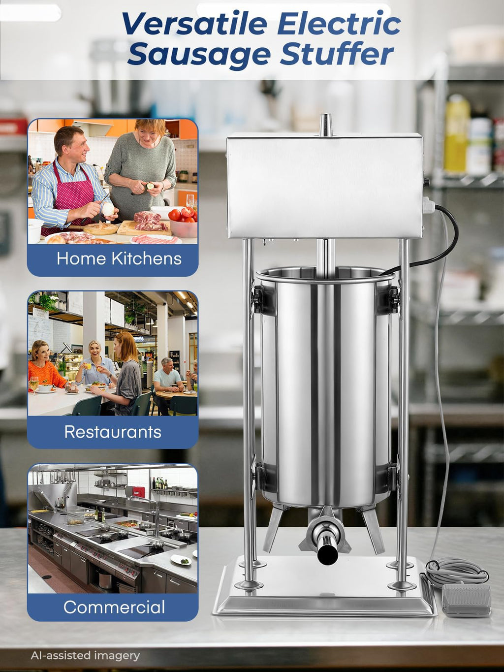 33LBS Stainless Steel Sausage Stuffer R9440