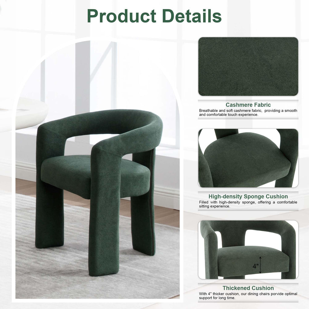 Green Upholstered Dining Chairs Set of 2 Q94635