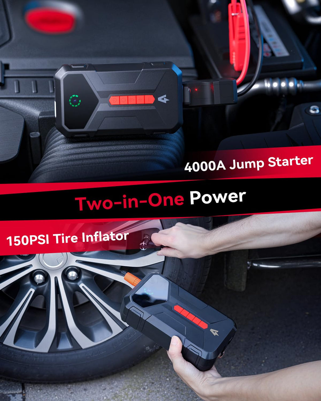 4000A Jump Starter with 150PSI Air Compressor E8916