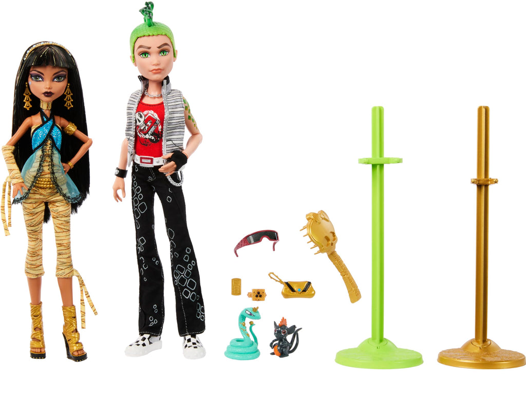 Dolls 2-Pack with Doll Stands, Diaries & Pets A460