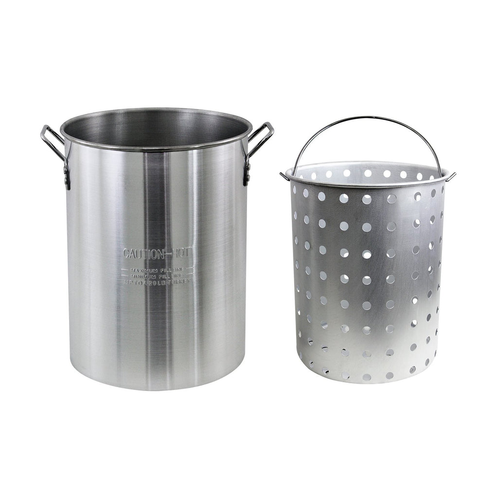 Aluminum 30 Quart Stock Pot with Strainer Basket R133946