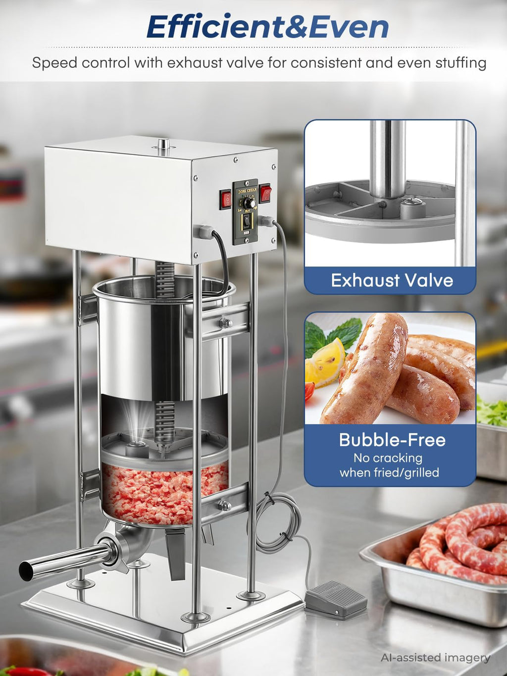 33LBS Stainless Steel Sausage Stuffer R9440