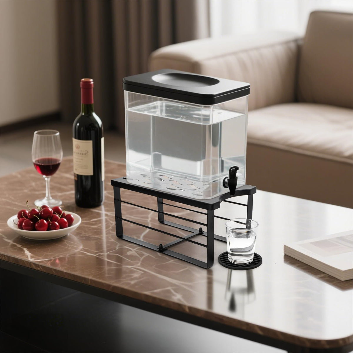 Water Filter Dispenser Stand with Silicone Coaster S396249