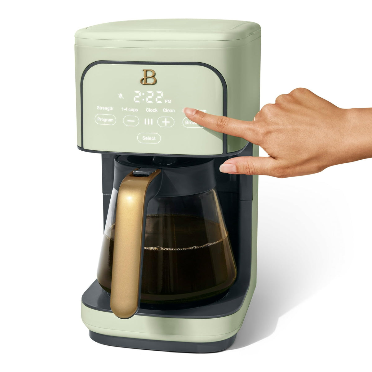 12 Cup Programmable Drip Coffee Maker with Glass Carafe D142