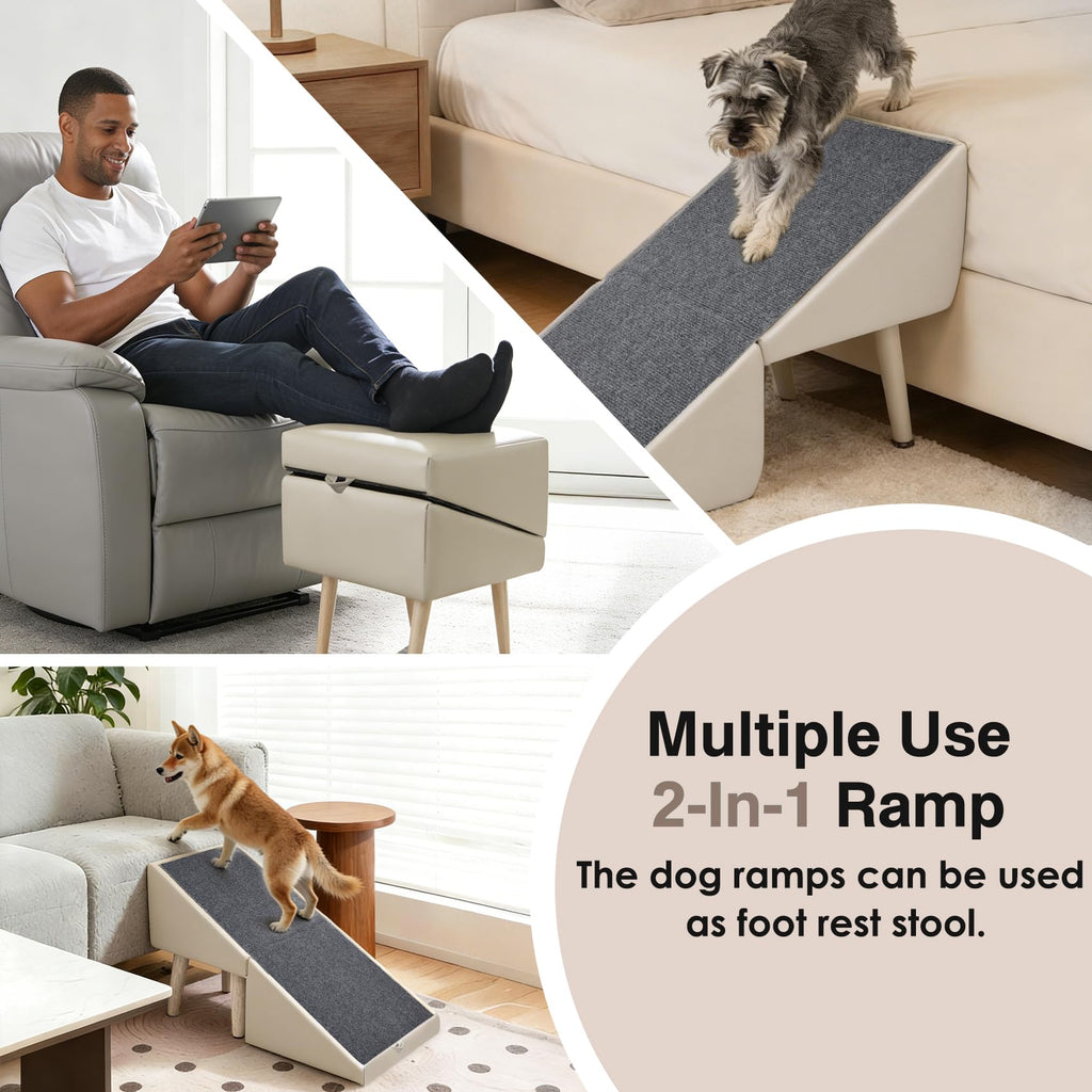 Foldable Non-Slip Wooden Dog Ramp Ottoman Z495