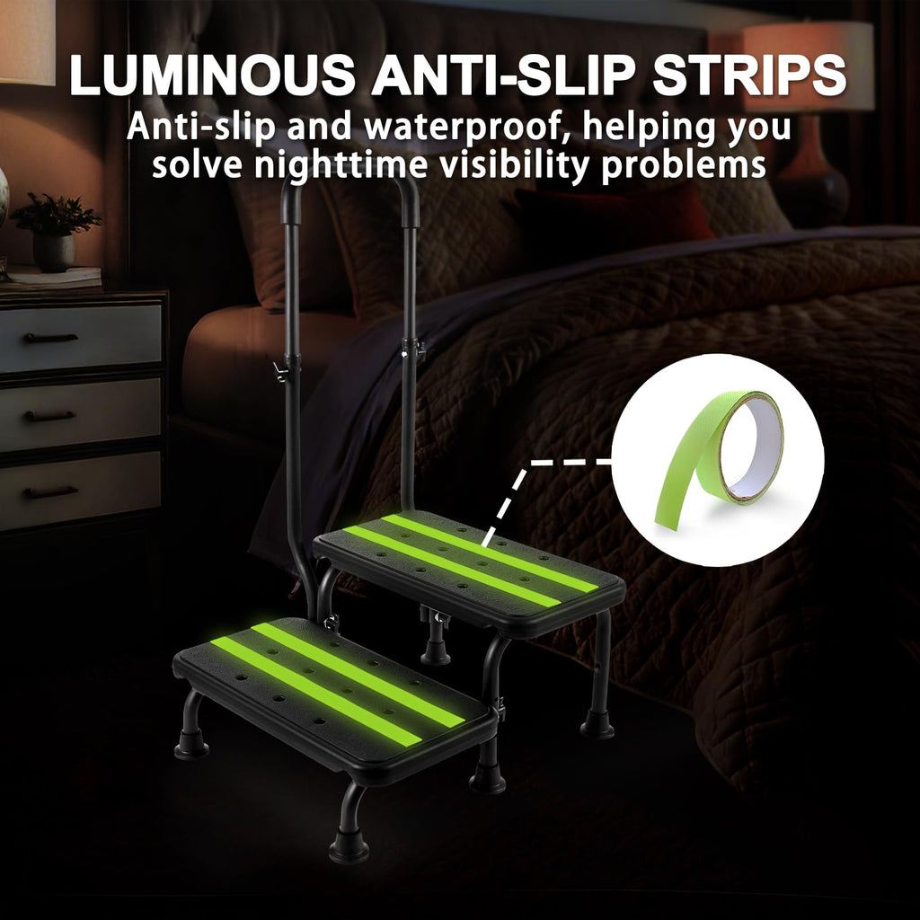 2 Step Stool with Handle and Non-Slip Platform O1572
