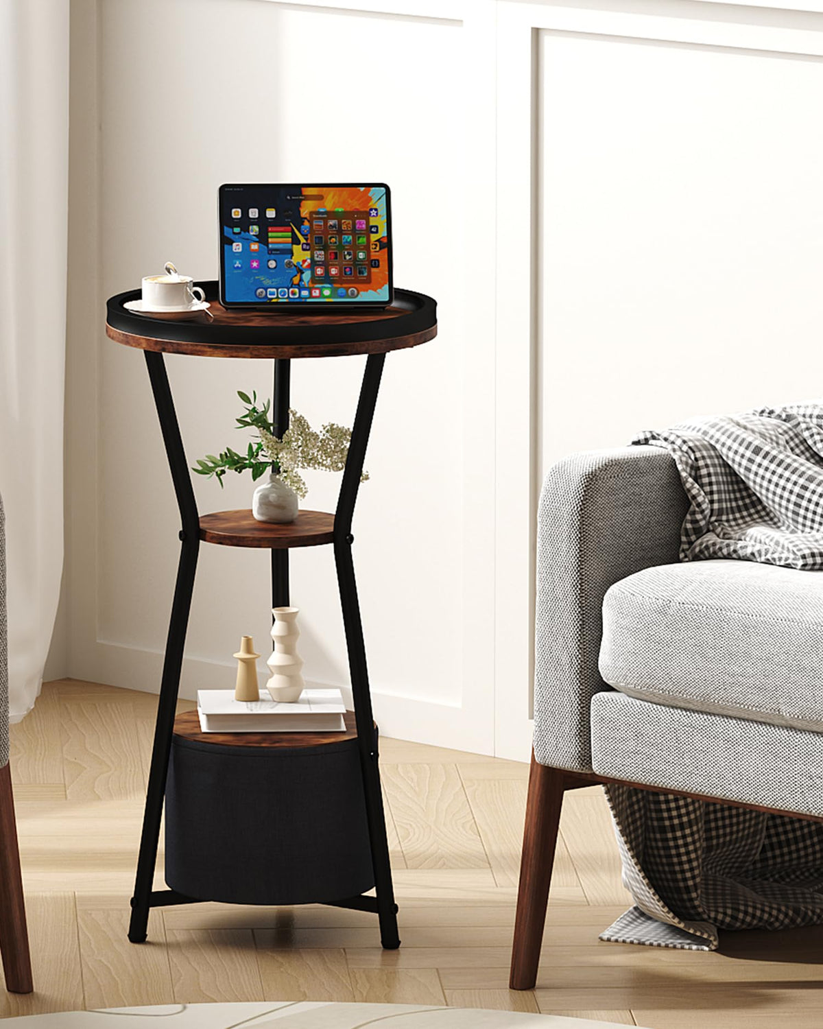 Round 3-Tier Side Table I720