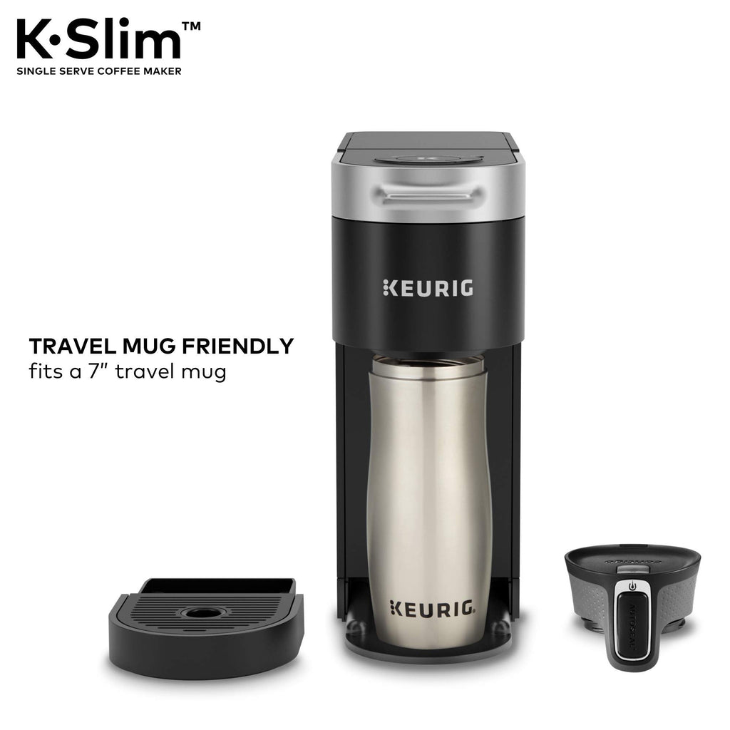 Single Serve K-Cup Pod Coffee Maker, 3 Brew Sizes, 46oz Removable Reservoir, Black O8407