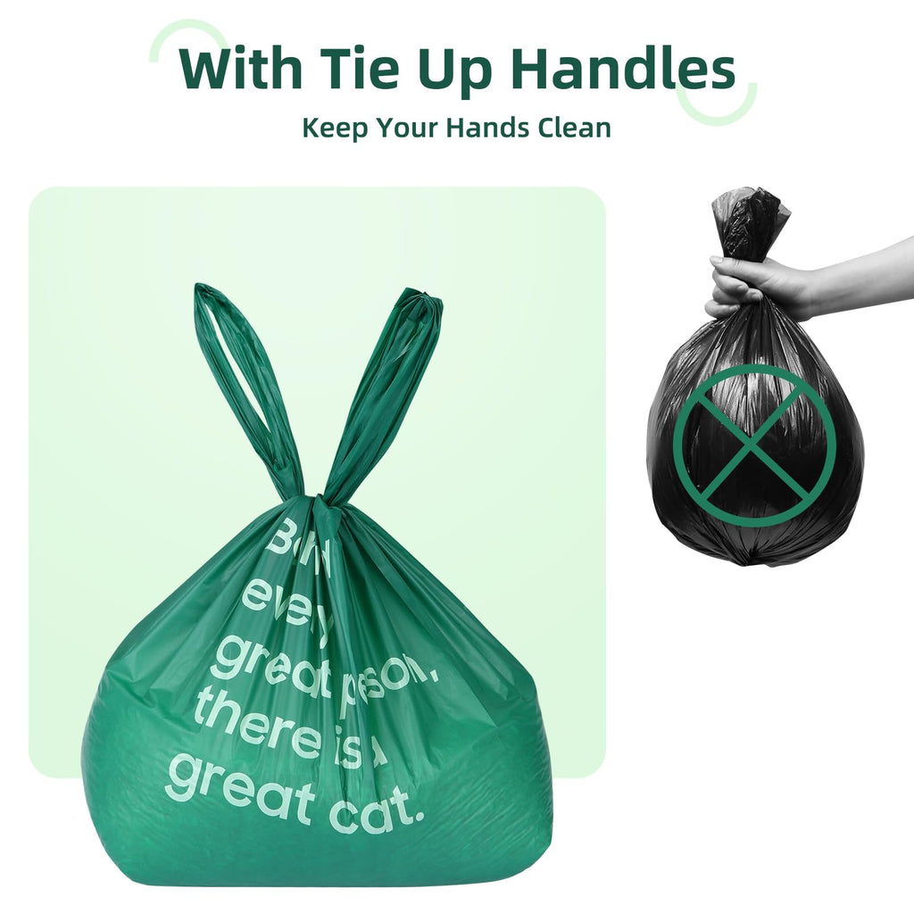 125 Count Large Unscented Cat Poop Bags with Handles I8754