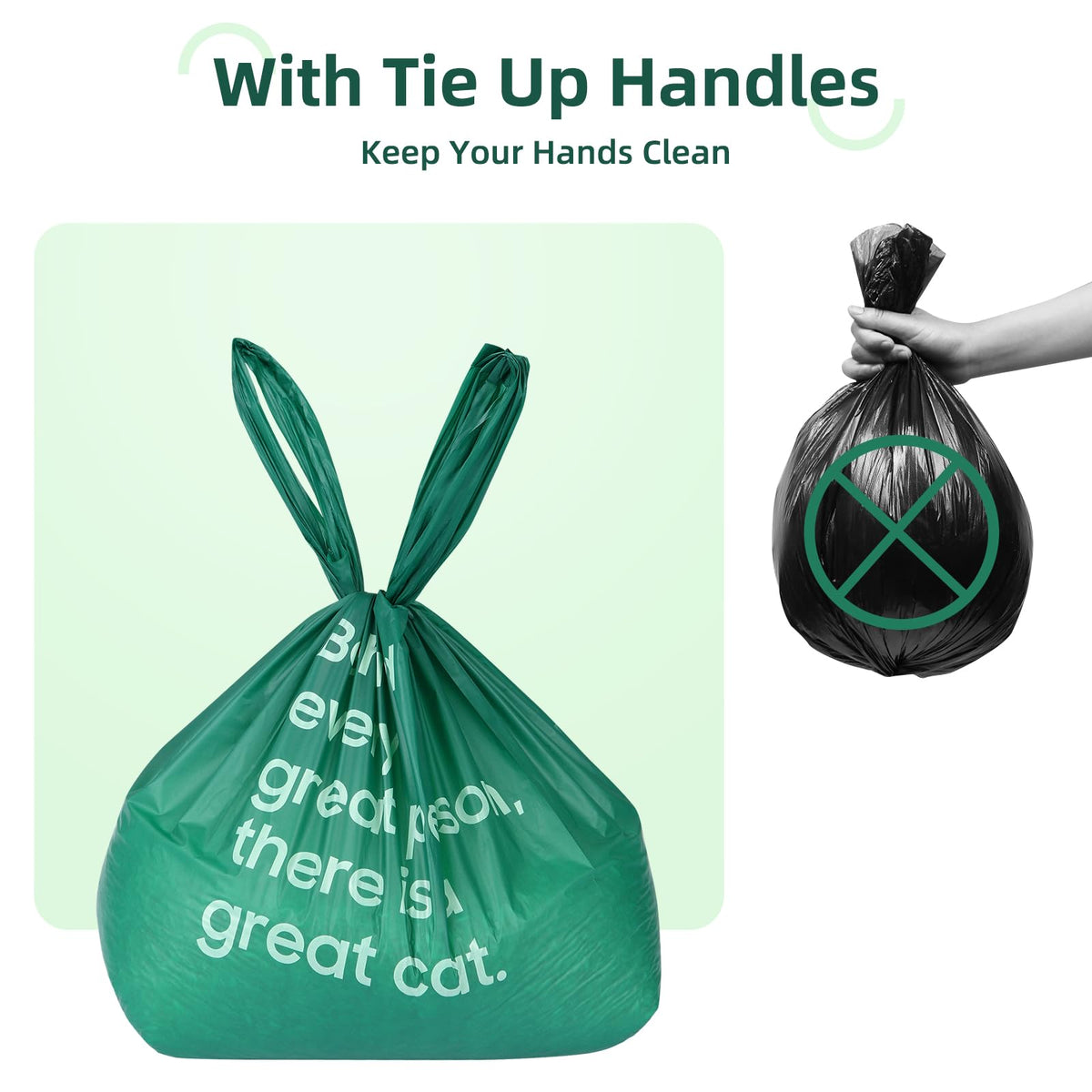 125 Count Large Unscented Cat Poop Bags with Handles I8754