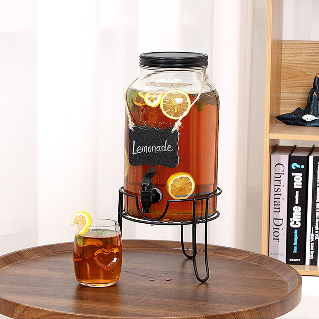 1.5 Gallon Glass Drink Dispenser with Spigot A1391