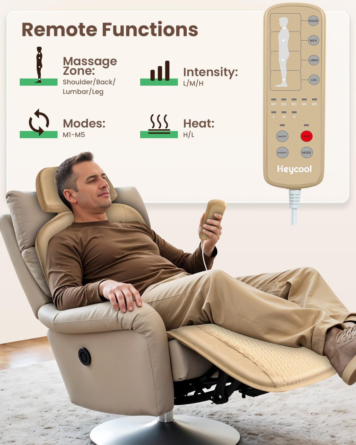 Foldable Full Body Massage Mat with Heat and Vibration N24557