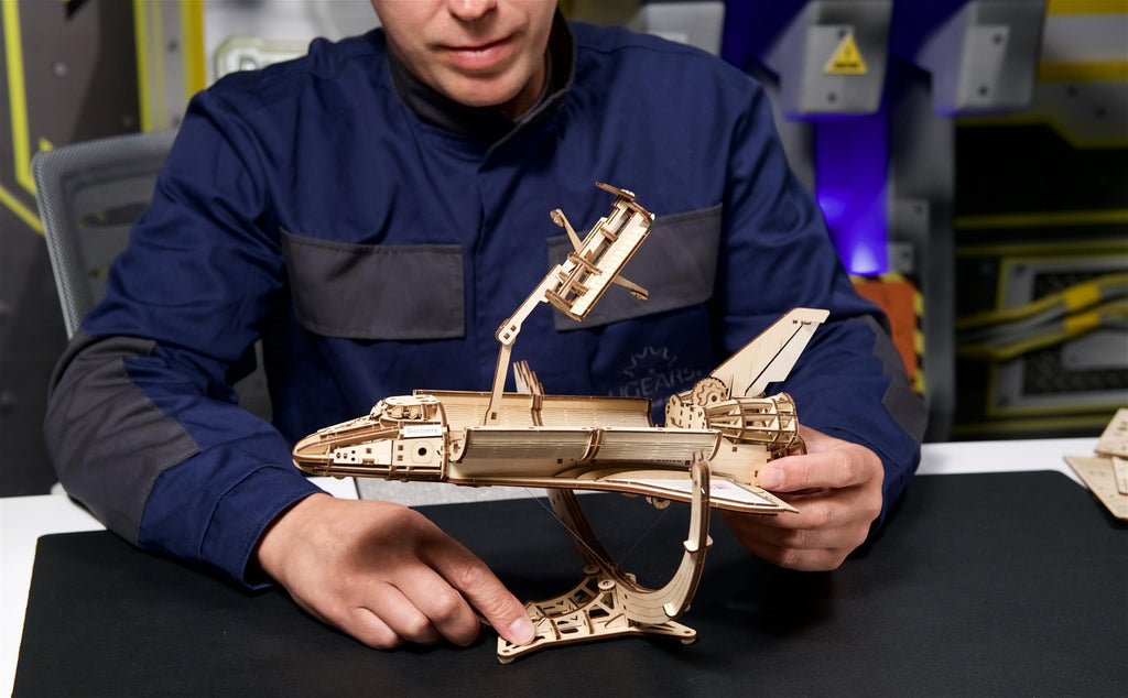 Wooden 3D Puzzle Space Shuttle Model Kit X64996