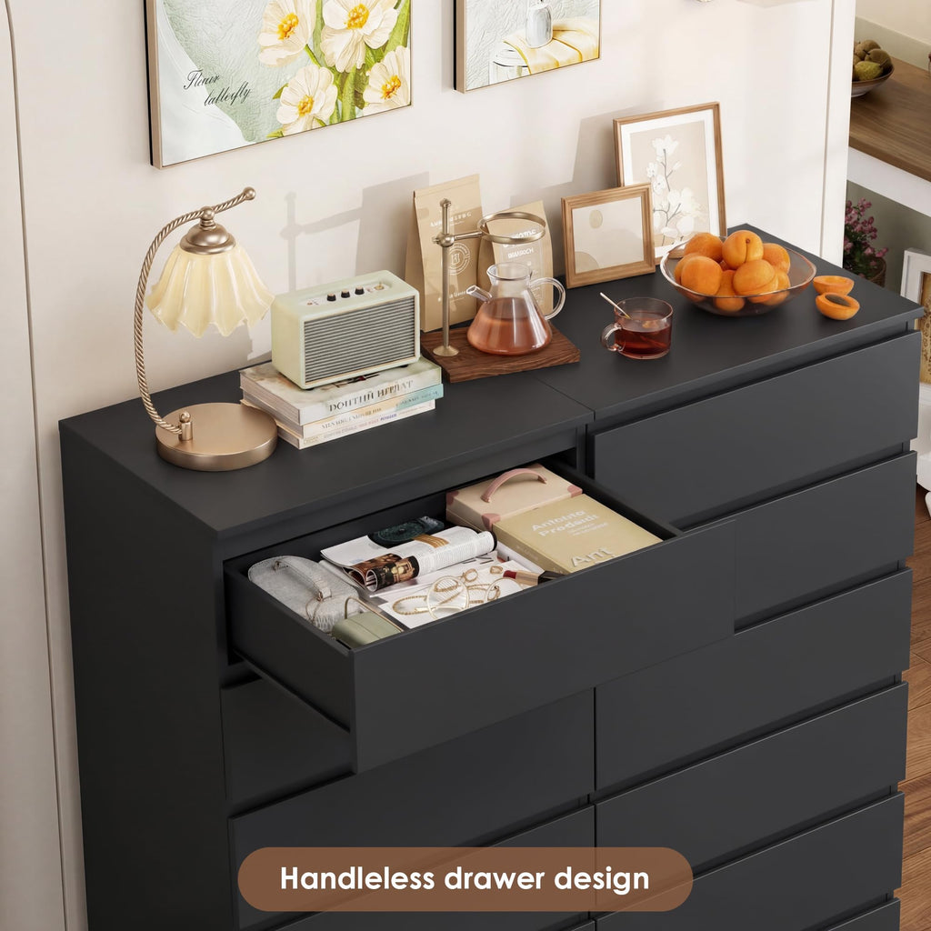 Black 6 Drawer Dresser A33240