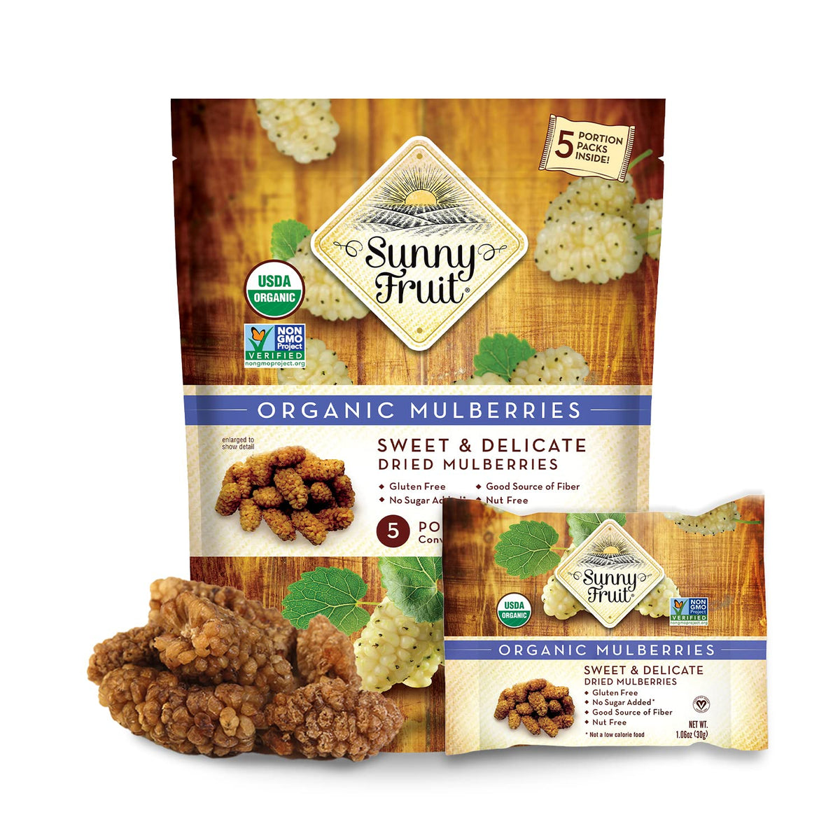 Organic Turkish Dried White Mulberries 3 Bags G2121