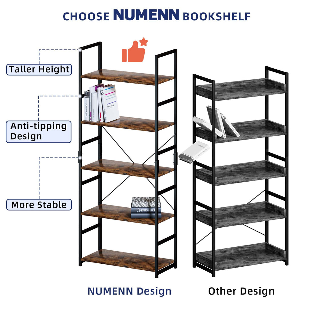 5 Tier Freestanding Bookshelf A44379