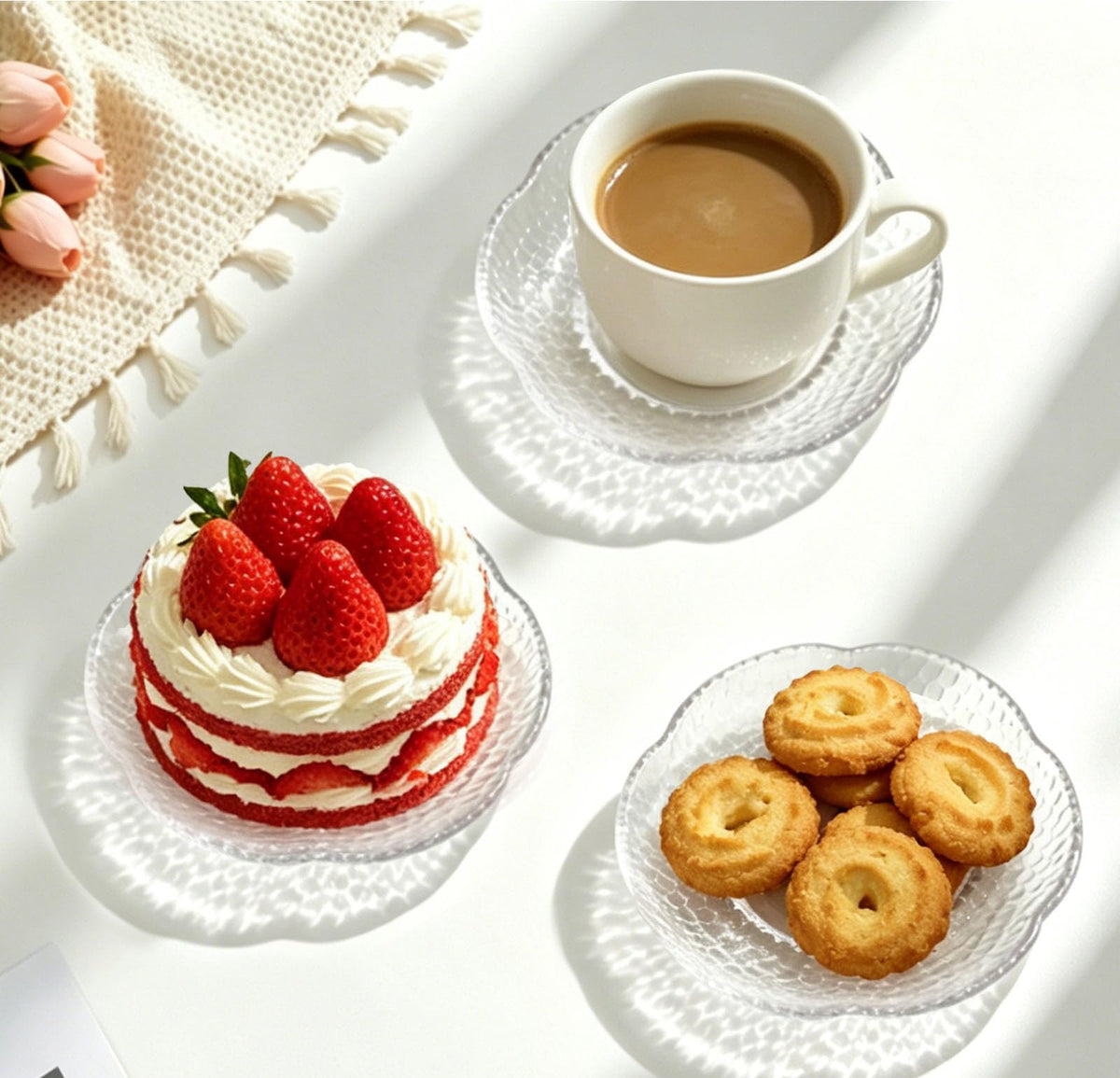 12 Pack 4.7 Inch Clear Glass Dessert Plates H4826