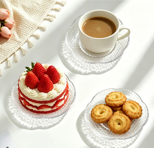 12 Pack 4.7 Inch Clear Glass Dessert Plates H4826
