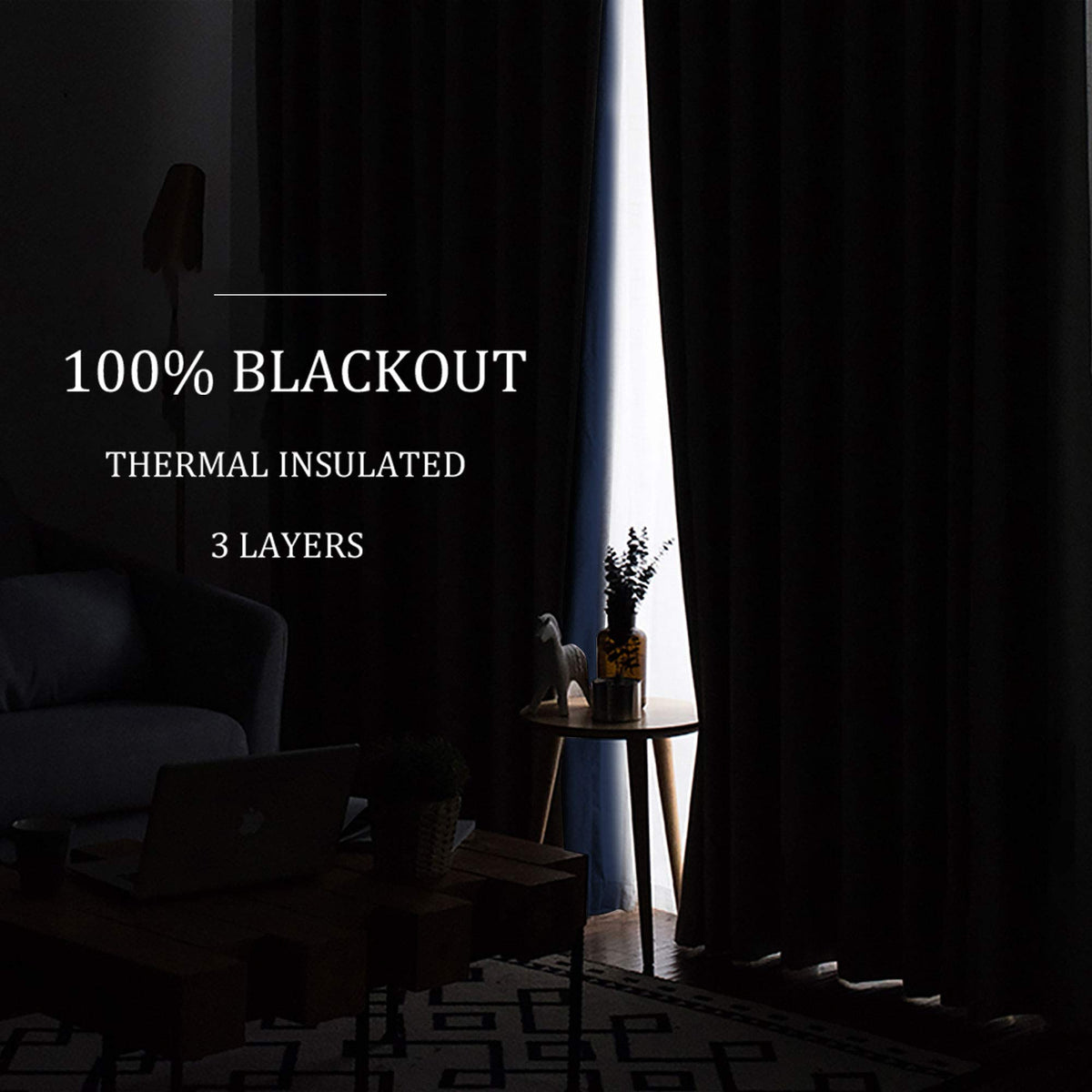 3-in-1 Blackout Room Divider Curtains R81966