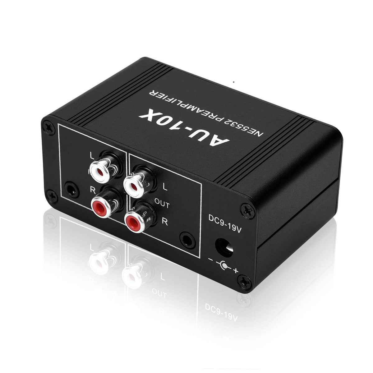 Stereo Audio Preamplifier, Headphone Amplifier, Phono Turntable Preamp with RCA 3.5mm Input Output H201