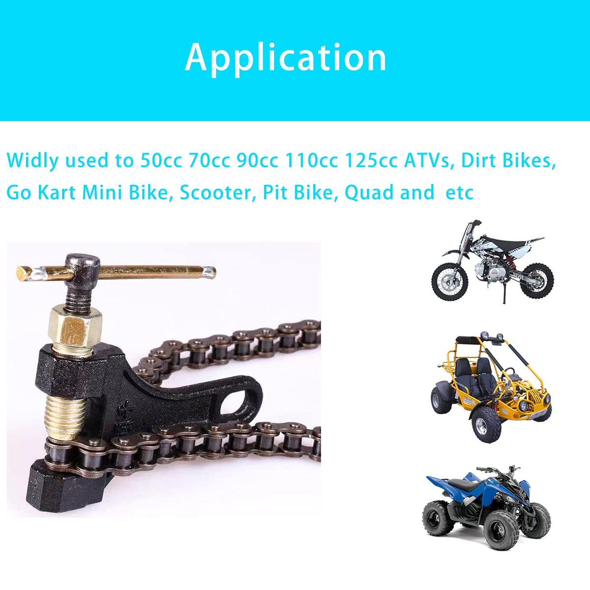 Chain Breaker Tool for Motorcycle Roller Chains I61656