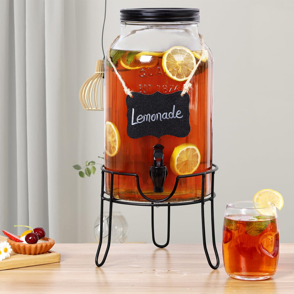 1.5 Gallon Glass Drink Dispenser with Spigot A1391