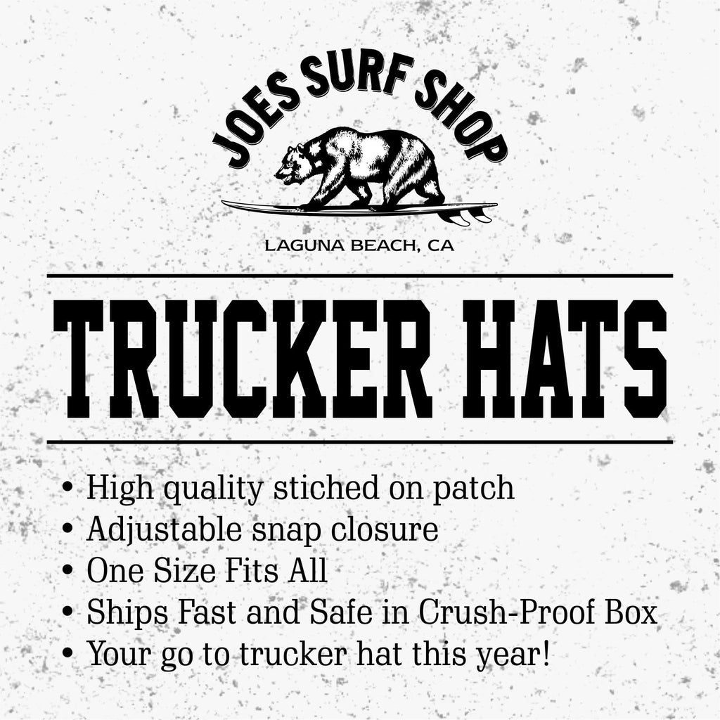 Surfing Bear Flat Bill Snapback Trucker Hat W98816
