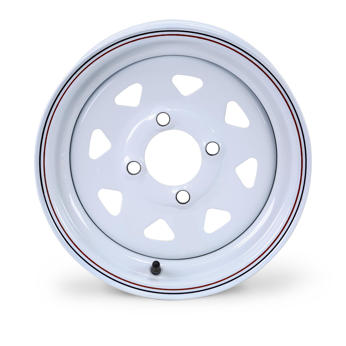 5.30-12 Trailer Tire & Wheel 6-Ply White Spoke Rim A480258