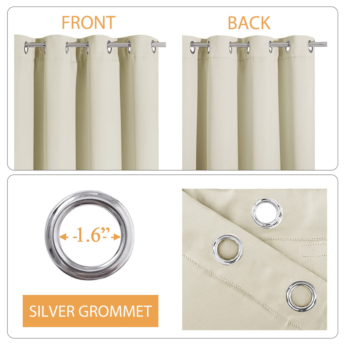 3-in-1 Blackout Room Divider Curtains R81966