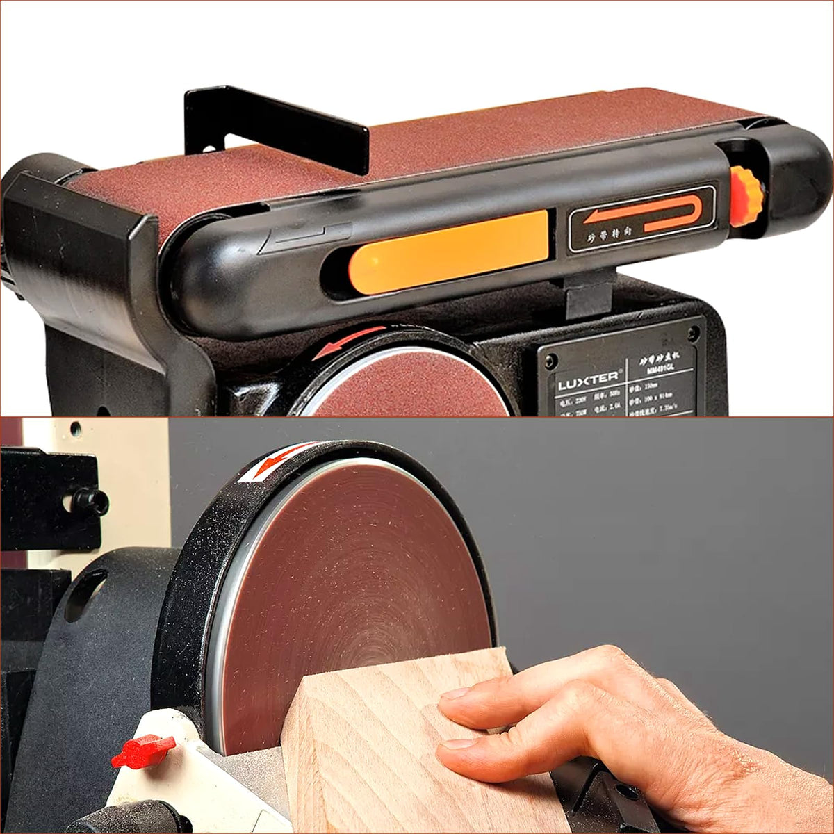 4x36 Inch Aluminum Oxide Sanding Belts and 6 Inch No-hole Sanding Discs E6616