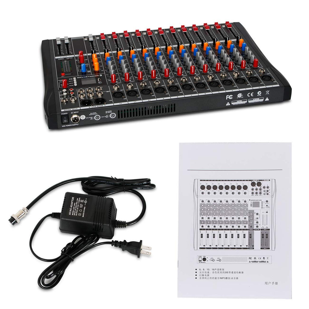 12 Channel Black USB Audio Mixer J679