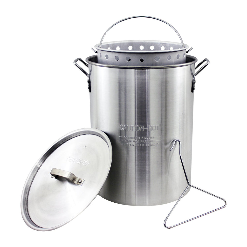 Aluminum 30 Quart Stock Pot with Strainer Basket R133946