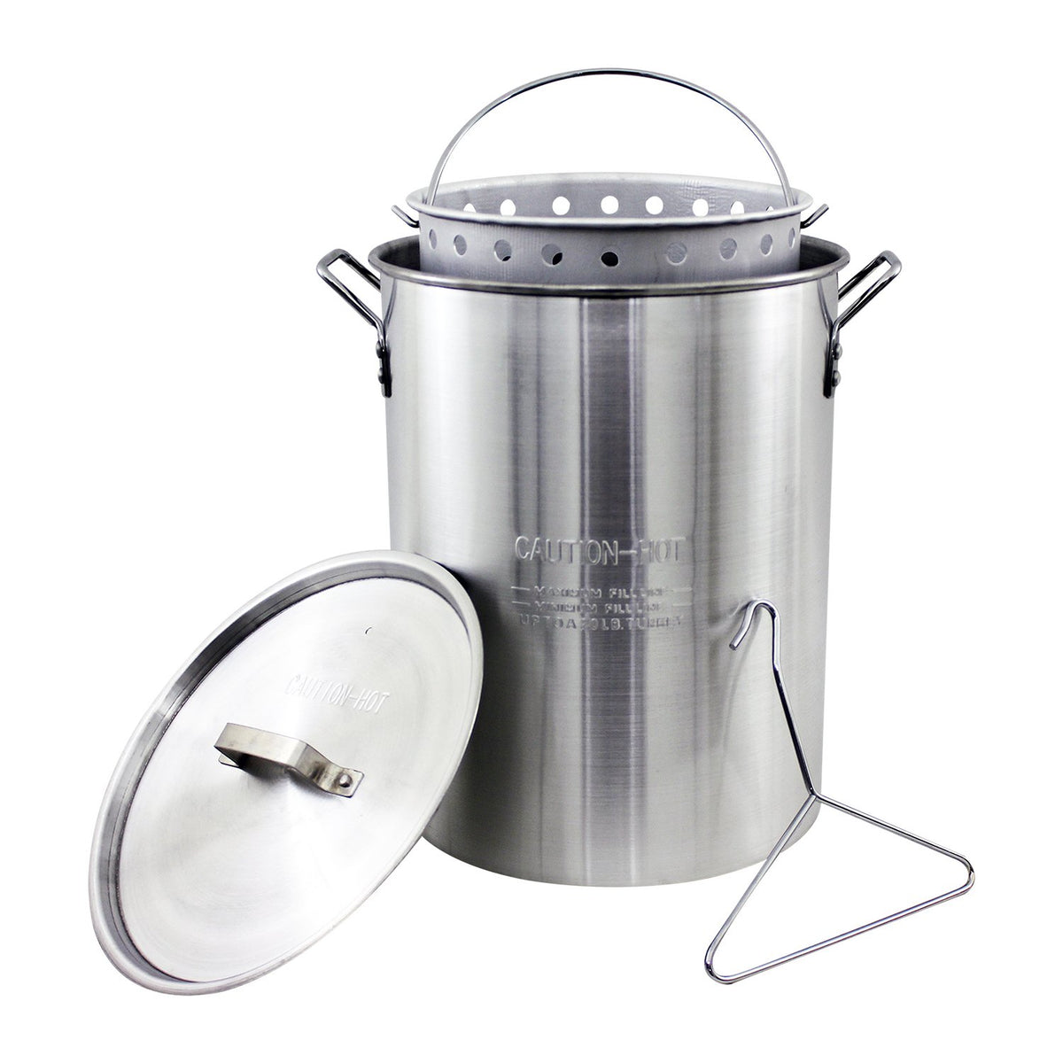 Aluminum 30 Quart Stock Pot with Strainer Basket R133946